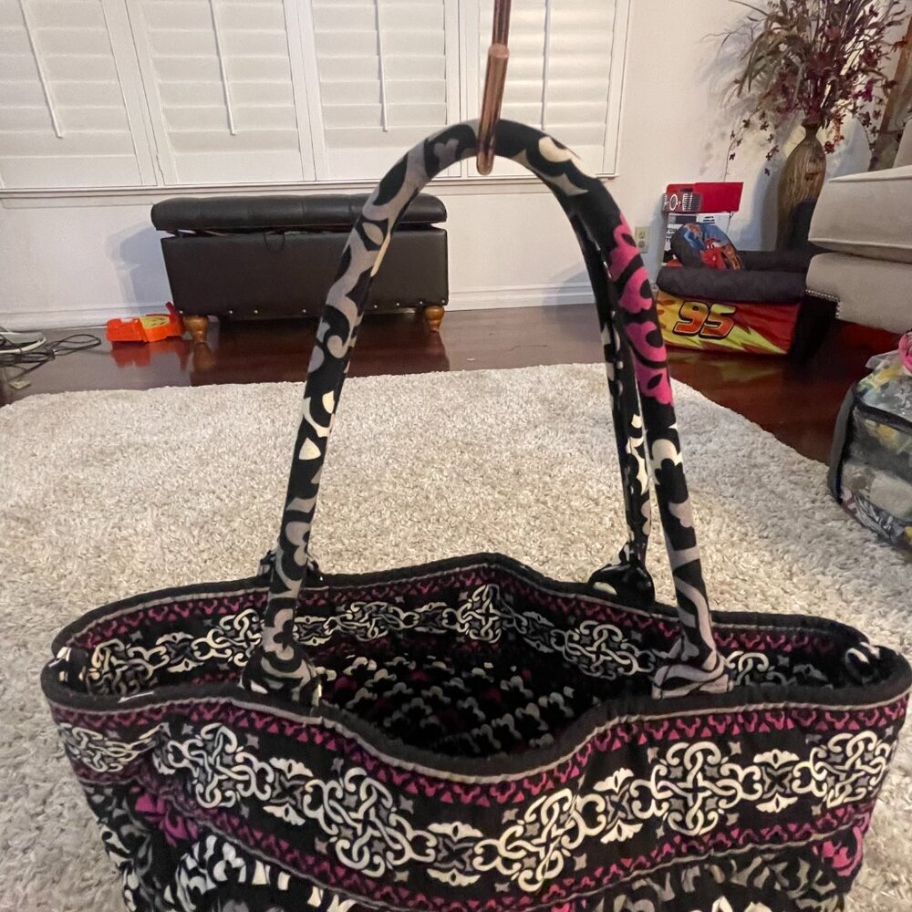 Vera Bradley Canterbury Tote – Canterberry Magenta Retired Print - Picture 9 of 10